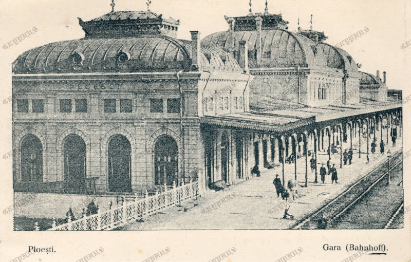 Ploești – Gara (Bahnhof), necirculată, cca. 1917