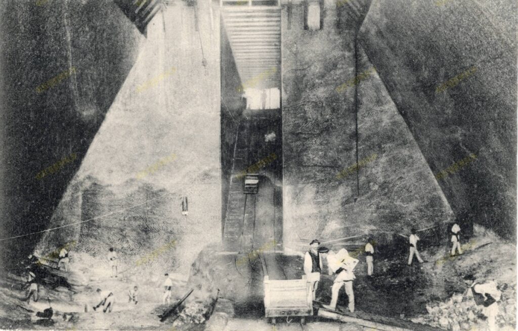 Salinele Slănic (Prahova) – Plan înclinat între vechile și noile galerii (1909)