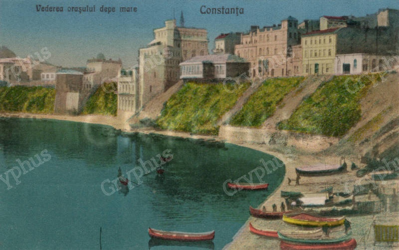 Constanța – Vederea orașului de pe mare, neciculată